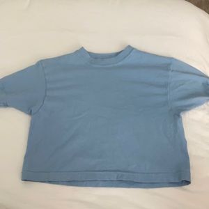 Urban renewal size small baby blue crop top